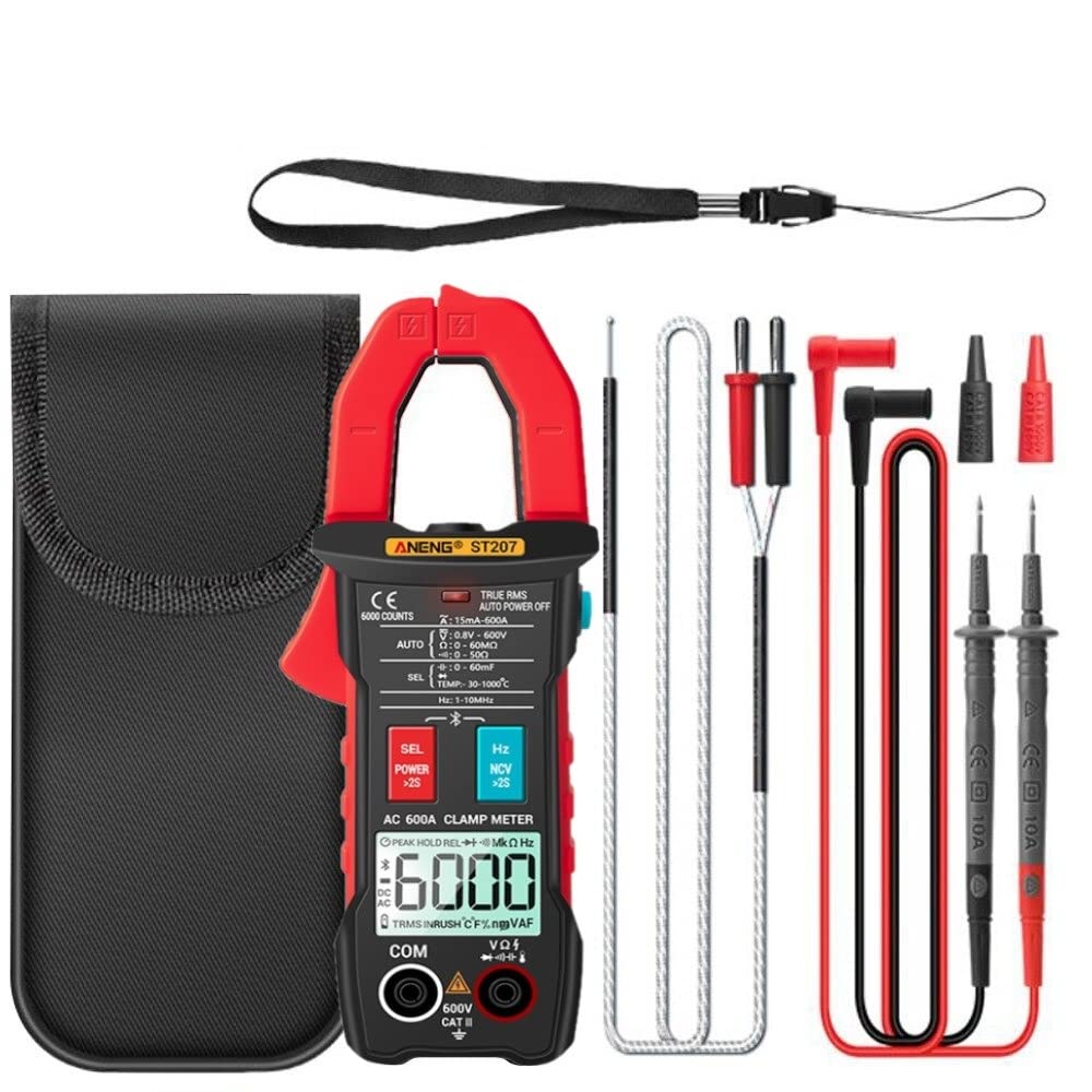 amiciSense ST207 Digital Bluetooth Clamp Meter, 600V DC/AC Voltage Test TRMS Multimeter with 6000 Counts NCV Resistance Capacitance Frequency Test (600A) (B09RPDFB7W) Amazon Price History, Amazon Price Tracker