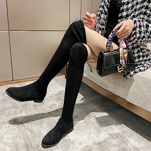 Image of JM LOOKS women Fashion Solid Heels Long Boots Over Knee High Boots Pull On Heels Stylish For Womens & Girls