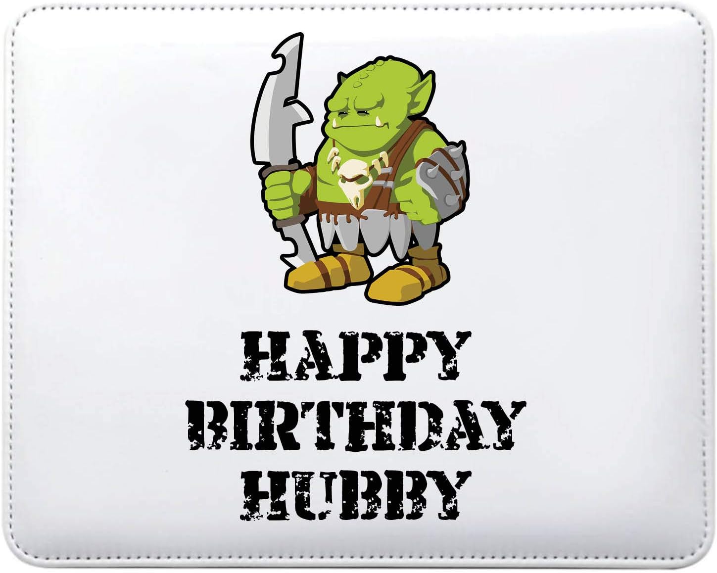 Happy Birthday Hubby goblin gift mouse mat can be personalised mo45