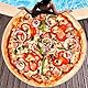 Pizza Decke Burrito Tortilla Decken Runde Essen Decke Wickeln Strand Handtuch Teppich Teppich Picknick weich für Schlafzimmer Sofa Outdoor Vier Jahreszeiten (150cm / 60in)