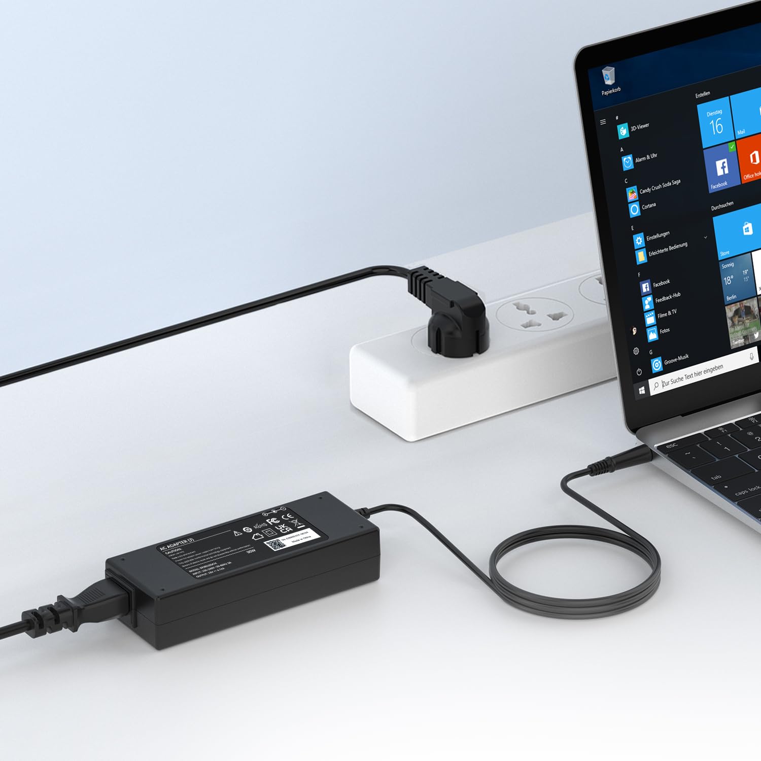 Caricatore PC 90W Alimentatore Compatibile con HP Pavilion DV6 DV7 DV4 G6 G7 Compaq 6730b 6530b 6560b EliteBook 840 850 G1 G2 Probook G1 G2 Caricabatterie Adattatore 7.4 X 5.0mm