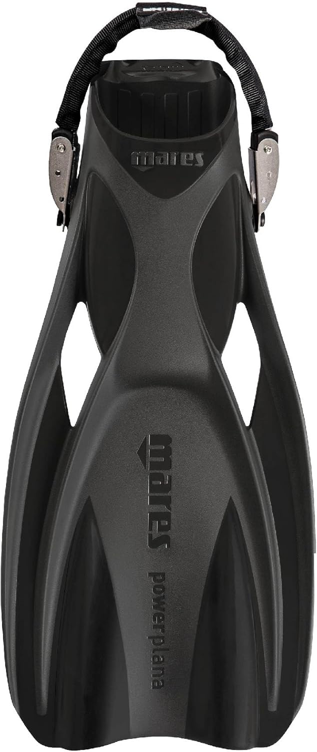 Mares Unisex Power Plana Open Heel Natural Rubber Fins for Scuba Diving, Snorkeling, Swimming & Freediving