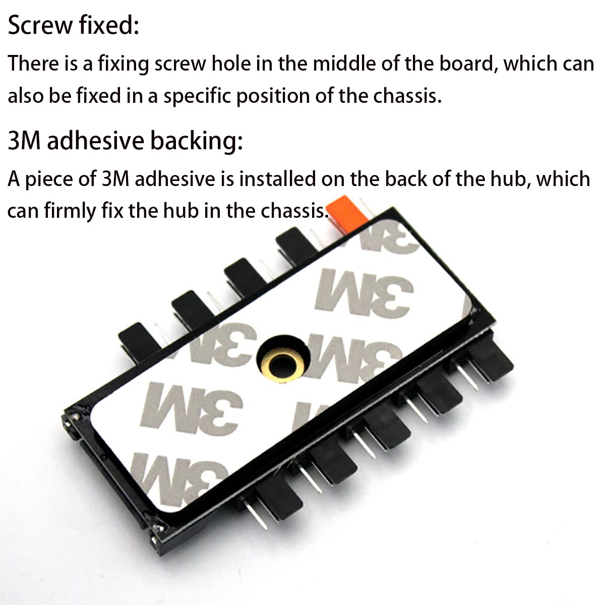 Hub Ventole PWM 5 Vie 12V - Per Case PC, Controllo Velocit&agrave; Ventole 4-pin E 3-pin