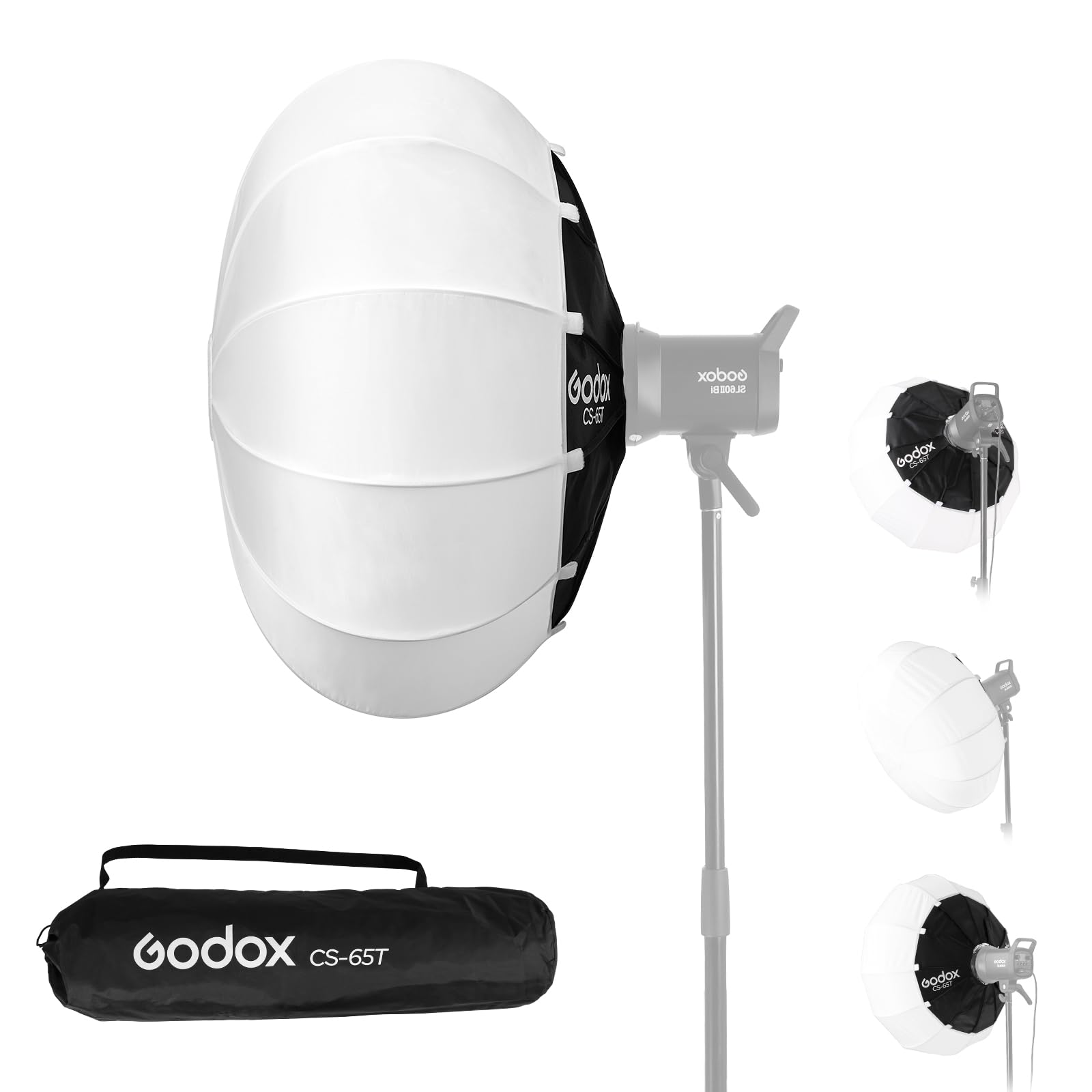GODOX CS-65T 65 cm/26 Pulgadas Softbox Tipo Linterna Softboxes Tipo Linterna con Montura Bowens Fotografía para GODOX SL60W M300 LA150 LA200 Luz LED para Vídeo para NEEWER CB60B CB150W Aputure Light