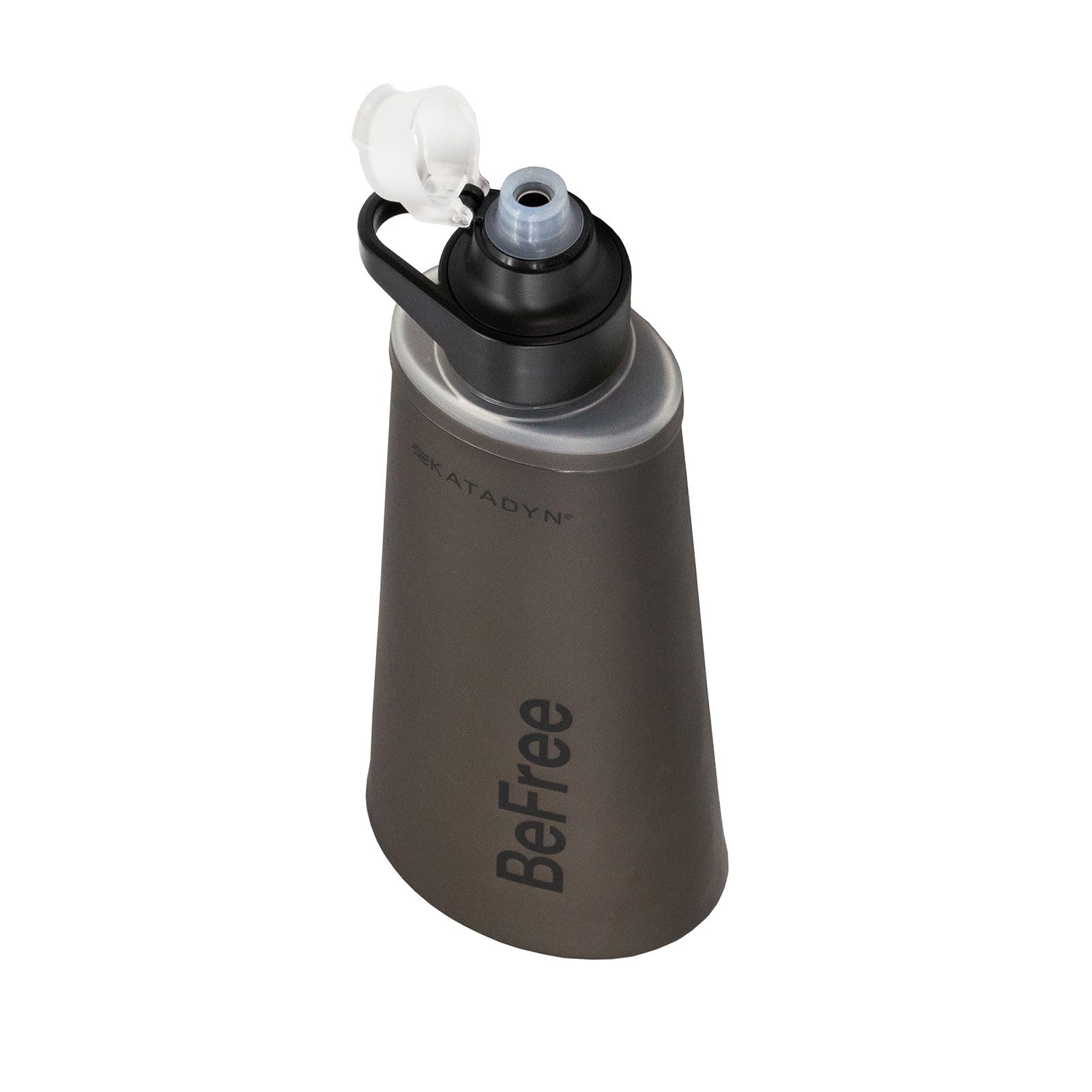 Katadyn BeFree AC 1,0L Black Edition Outdoor Wasserfilter für Survival & Backpacking, mit Aktivkohlefilter & EZ-Clean Membrane™ – Ultraleicht, Stabil und Sicheres Trinkwasser für Abenteuer