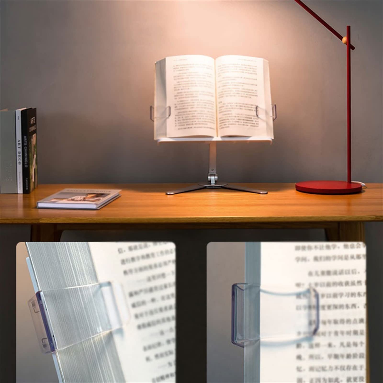 Support Livre/Porte Livre Support de Lecture de Bureau Support de Livre Multifonctionnel Support de Livre réglable en Hauteur Petit Support de Livre Pupitre de Lecture