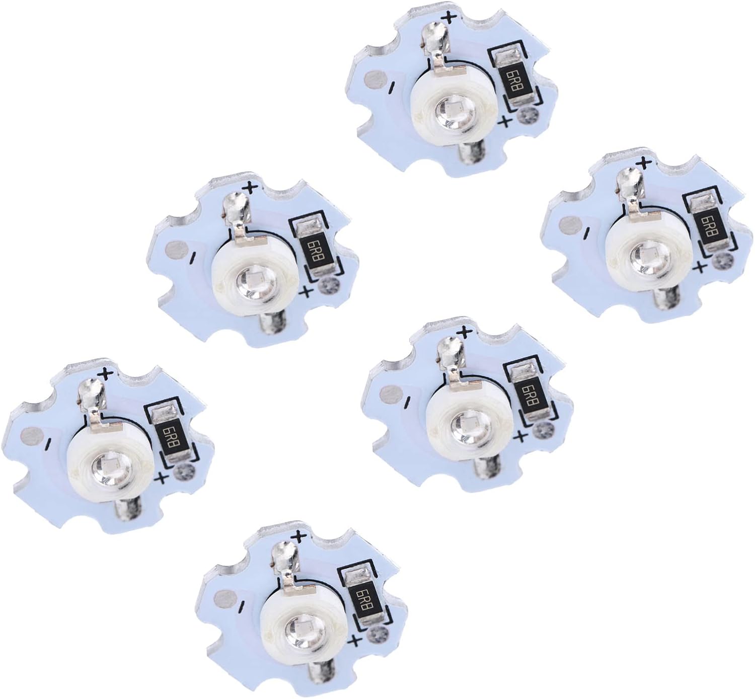 POCREATION 25-Pack LED Chips AXD-1W-5V, 200LM High Power Lamp Beads for DIY Lighting Fixtures, 5V 1W Aluminum PCB Chip with 20x7mm SMD Design