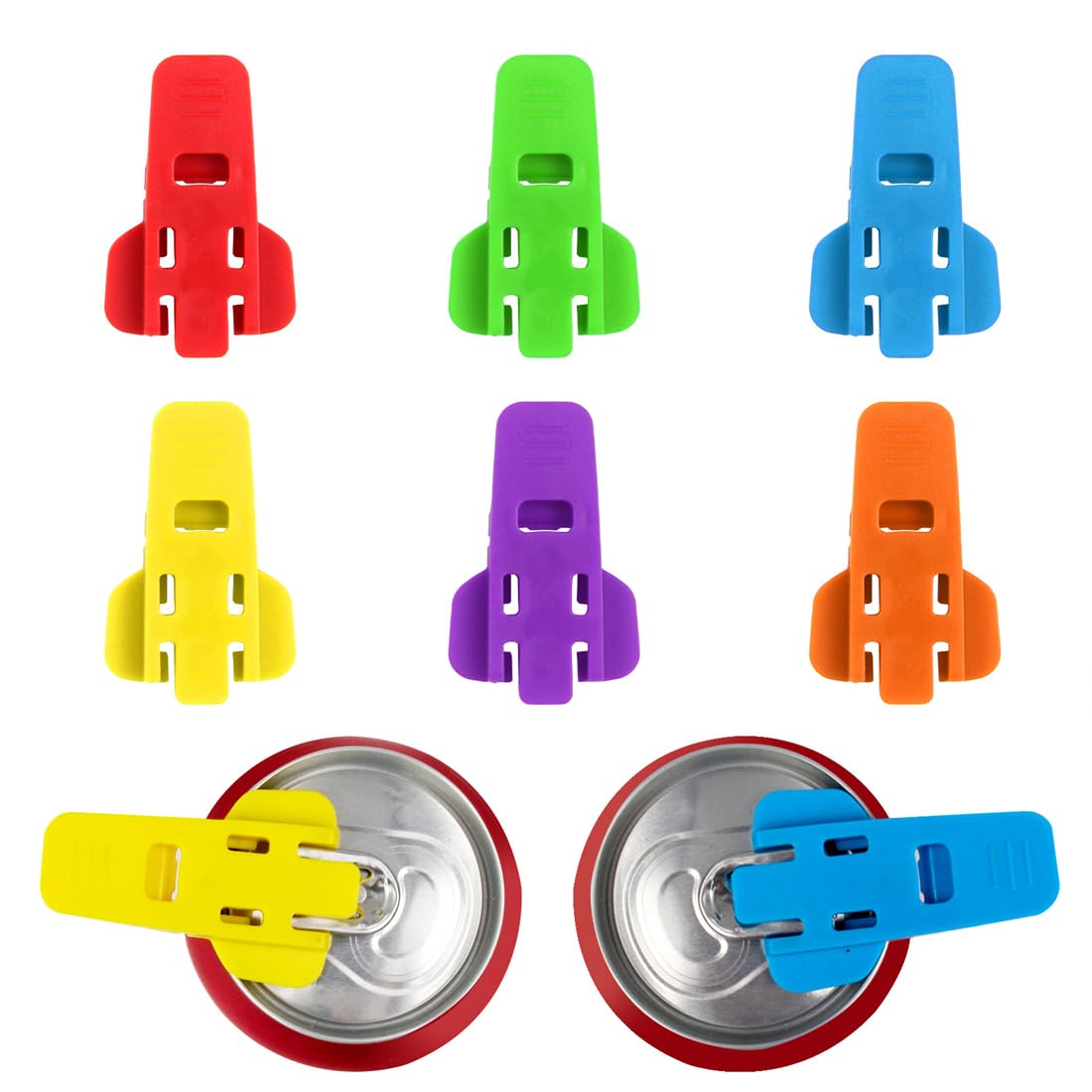 Lattina per Bevande Tappo Can Chiusura Lattine Facile Apriscatole Coperchio Riutilizzabili 6 Pcs