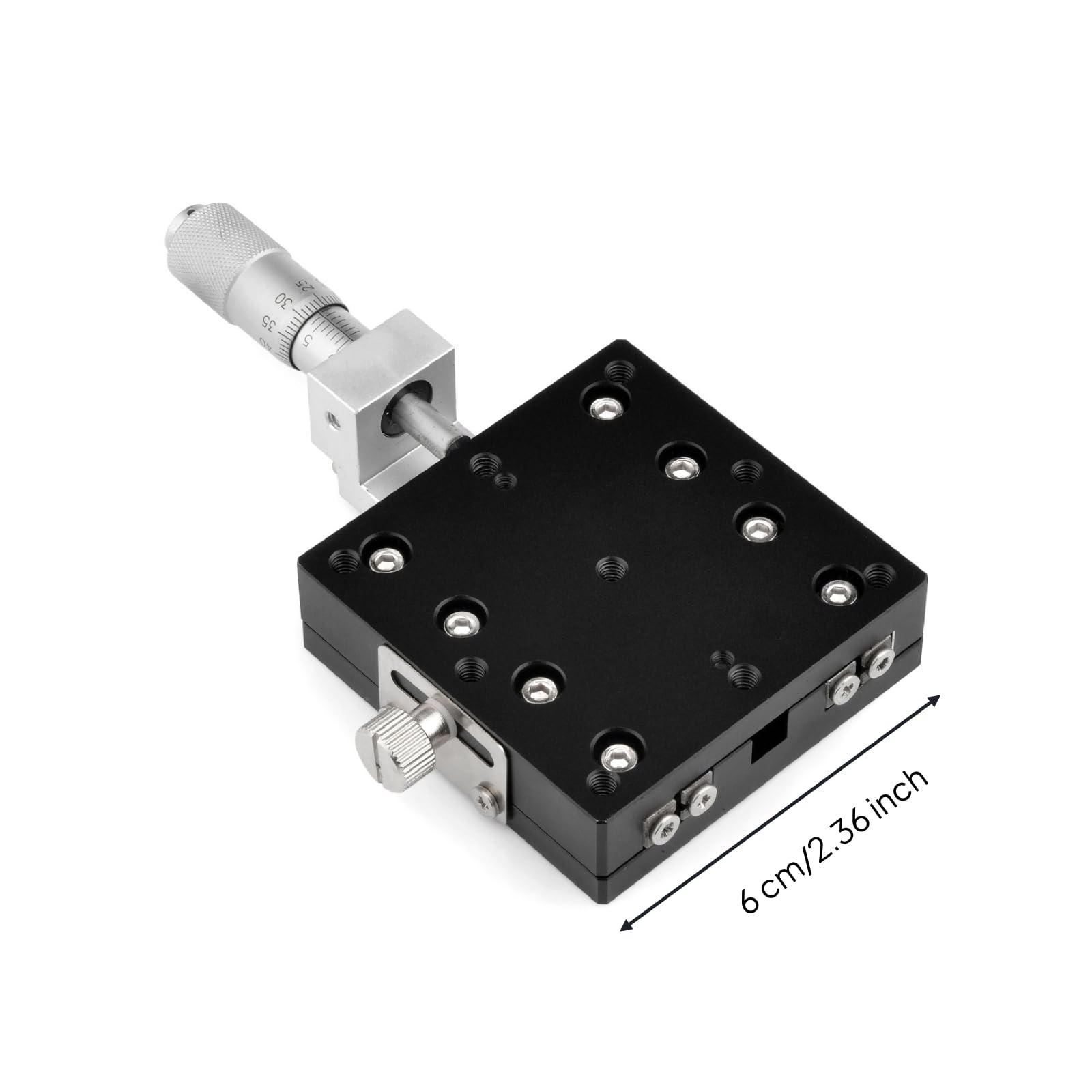 Piattaforma di Traslazione di Precisione Micrometrico Tavolo Traslazione Manuale in Metallo Supporto per Ricercatori, LX60-C