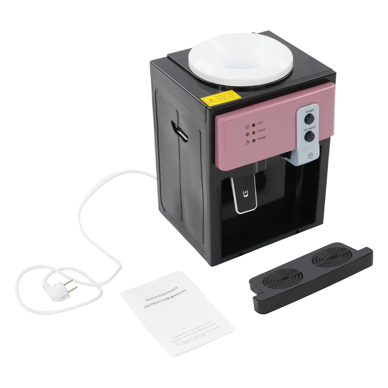 Distributore di acqua calda e fredda, 220 V, erogatore di acqua potabile elettrico con riscaldamento da 500 W e raffreddamento da 75 W, piccolo dispenser di acqua da tavolo per botti d'acqua da