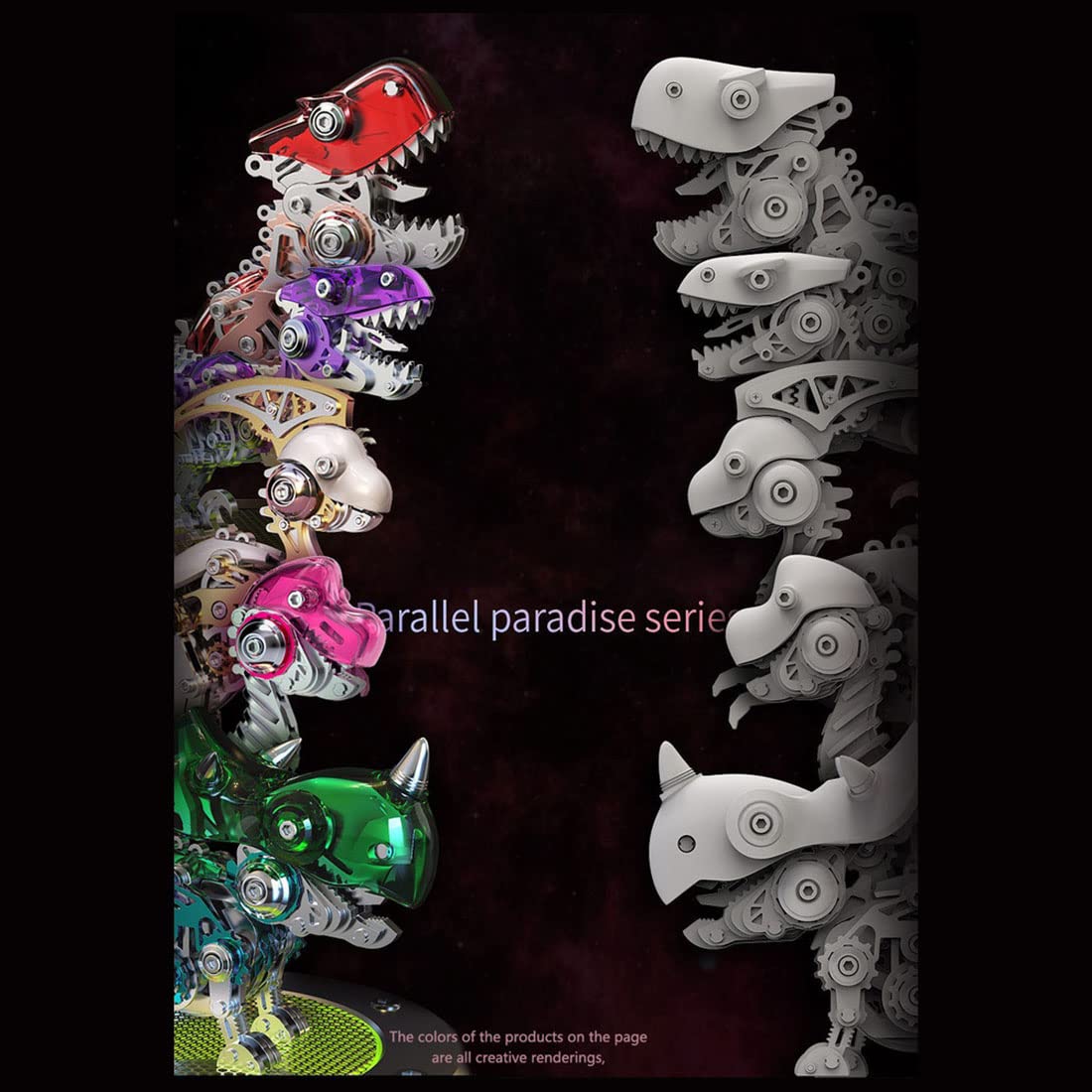 Puzzle 3D metalu Dinozaur Velociraptor Model Kit, 162 szt. Stalowe puzzle 3D metalu Miniaturowe zestawy modeli, Puzzle 3D łamigłówką, ozdoby stali nierdzewnej dorosłych