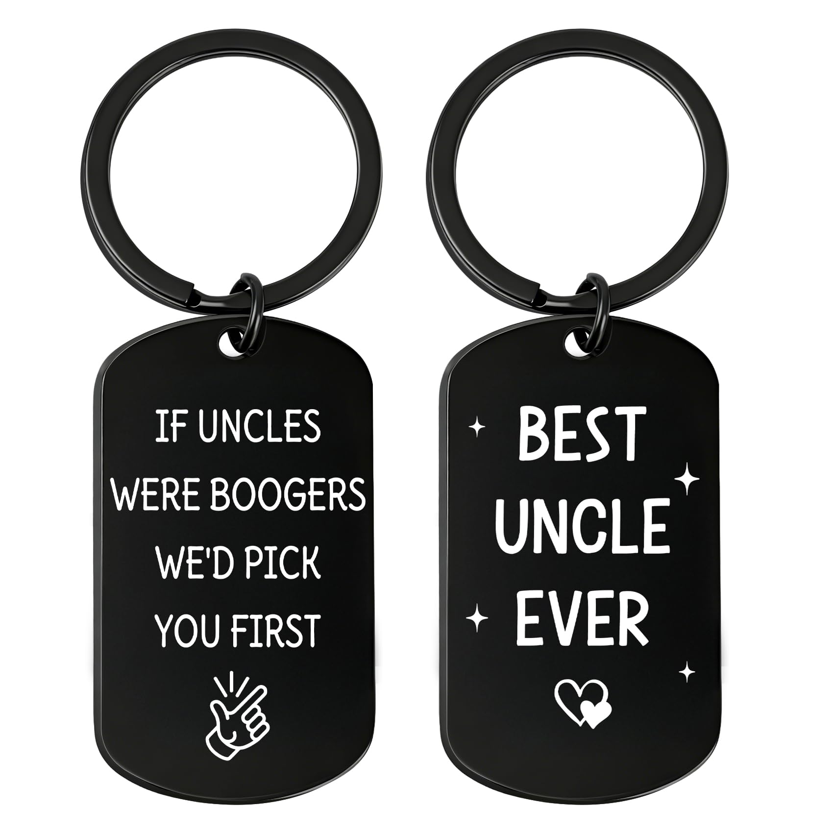 Uncle Gift for Fathers Day Funny Gifts for Uncles from Niece Nephew Best Uncle Ever Keychain Double Sided Anniversary Birthday Valentines Day Christmas Gift for Uncles Tio Present