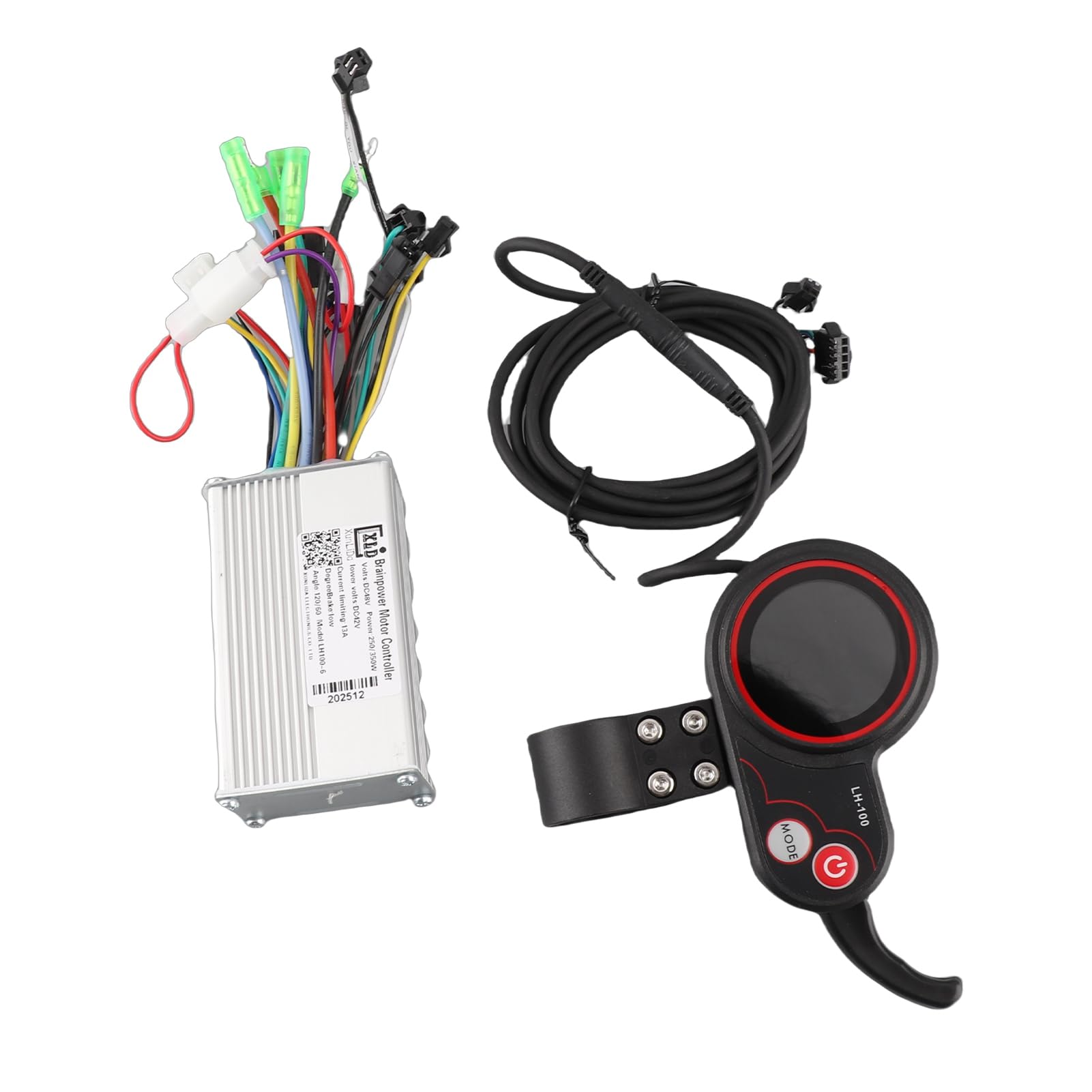 VGEBY Kit Combinato Controller Motore Scooter Elettrico, Controller Brushless Display LCD Pannello di Controllo con Cambio per Bici Elettrica (modalità Doppia Schermo a Colori 36V