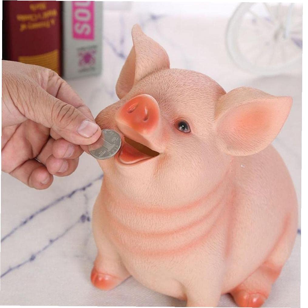 Tirelire cochon résine dessin animé boîte sauvegarde pièces monnaie conteneur argent mignon