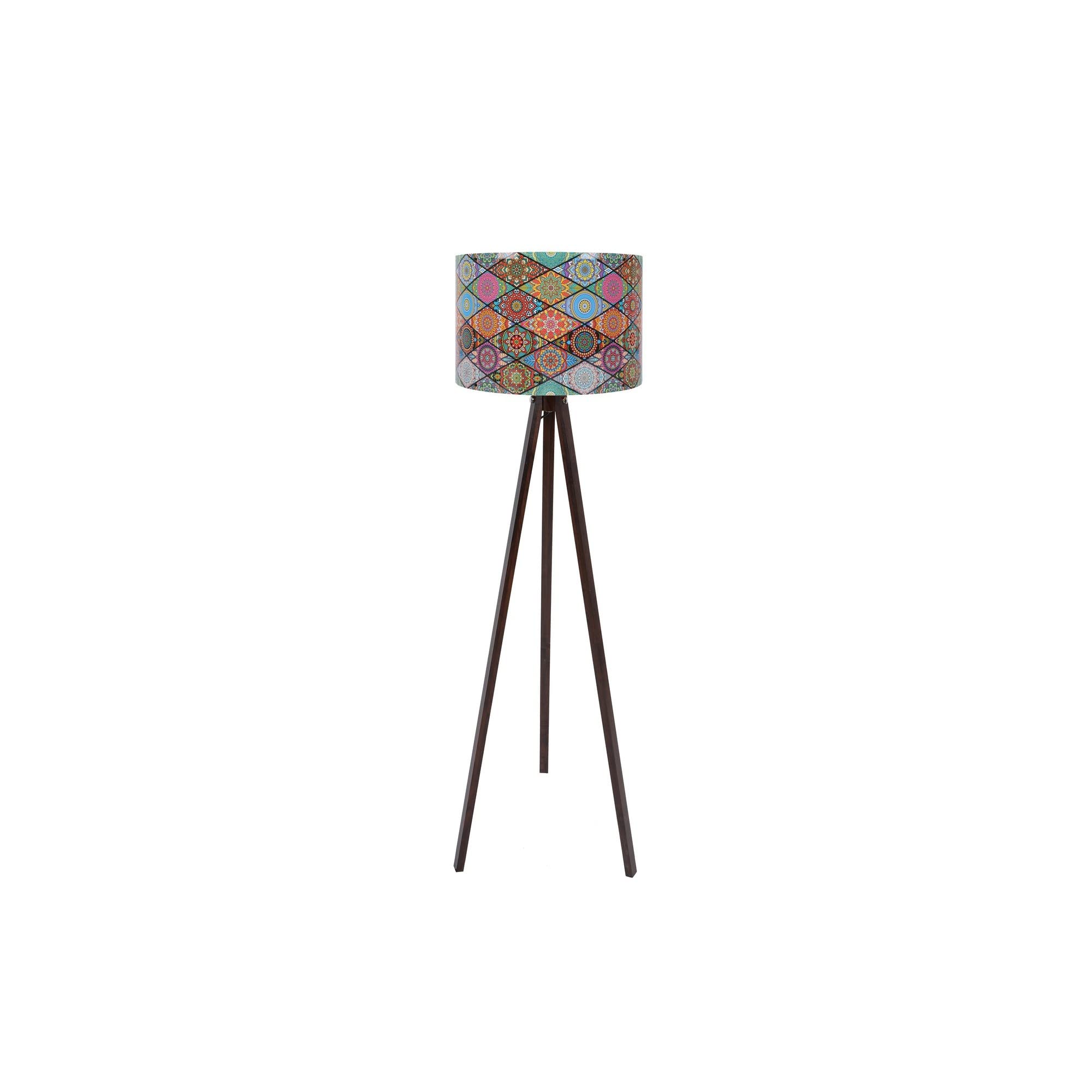 WELL HOME MOBILIARIO & DECORACIÓN Lampa podłogowa o strukturze MDF w kolorze kremowym