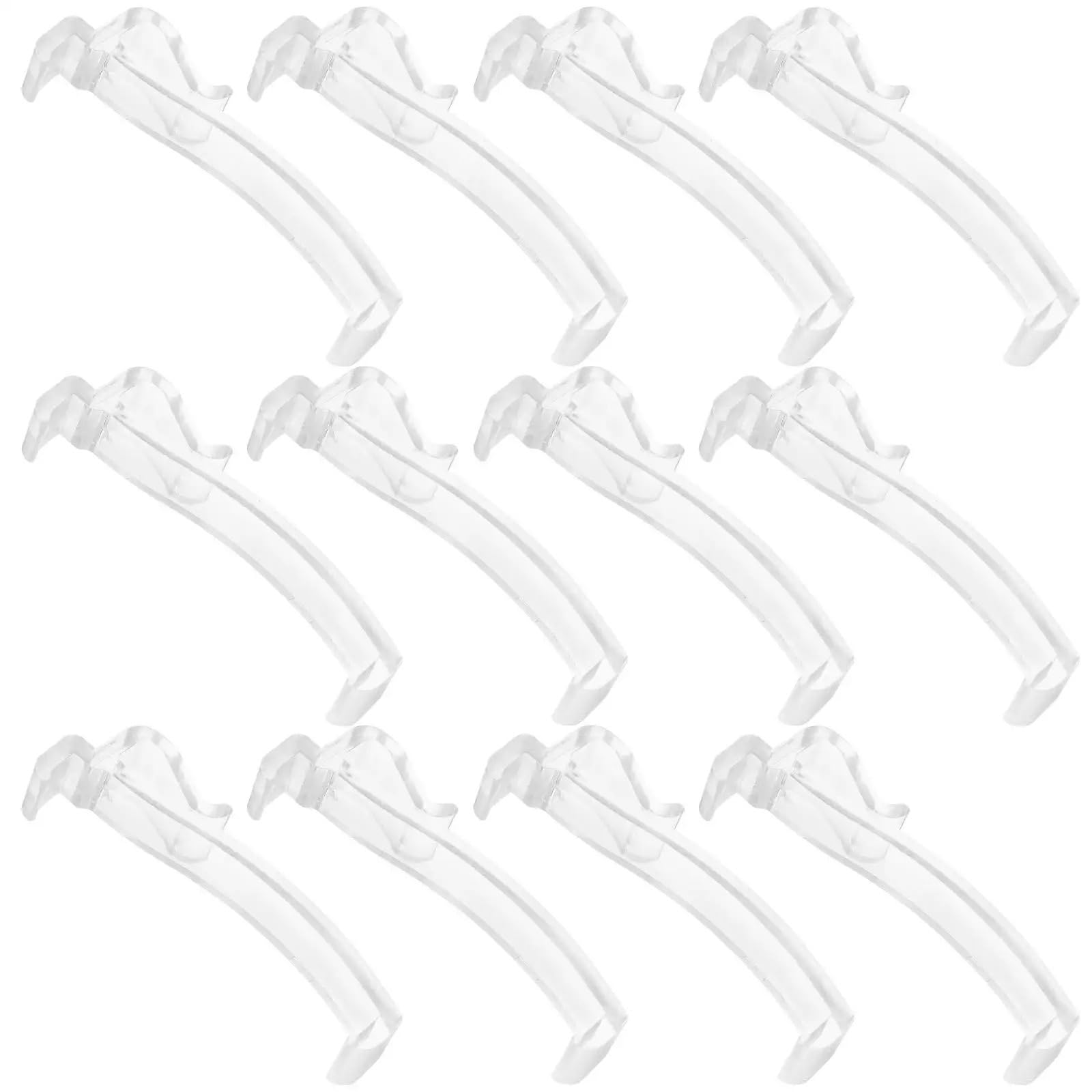 12 Pcs 2.5Inch Vertical Valance Clamps Transparent Blind Clips Curtains Accessories Sturdy Material Easy Use Space Saving For Door