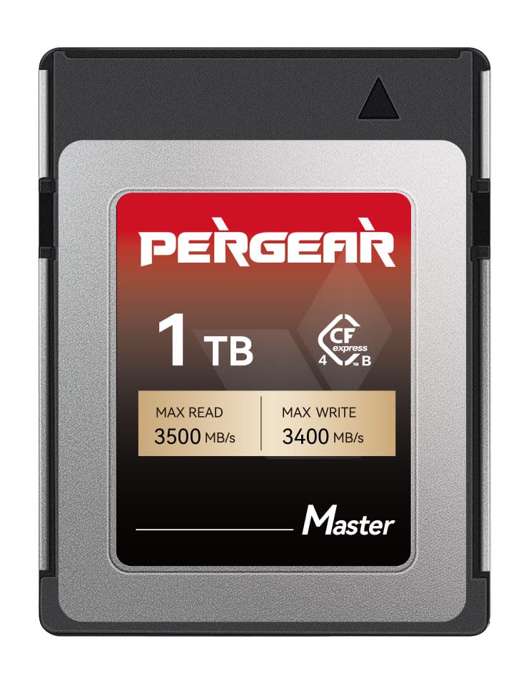 PERGEAR 1TB Cfexpress 4.0 Type B Memory Card(Master Series) 3500MB/s Write Speed & 3400MB/s Read Speed 8k RAW Video Recording & Photo Compatible with C500 Mark III 1DX Mark III;Z6 Z7II Z9 D850;DC-S1