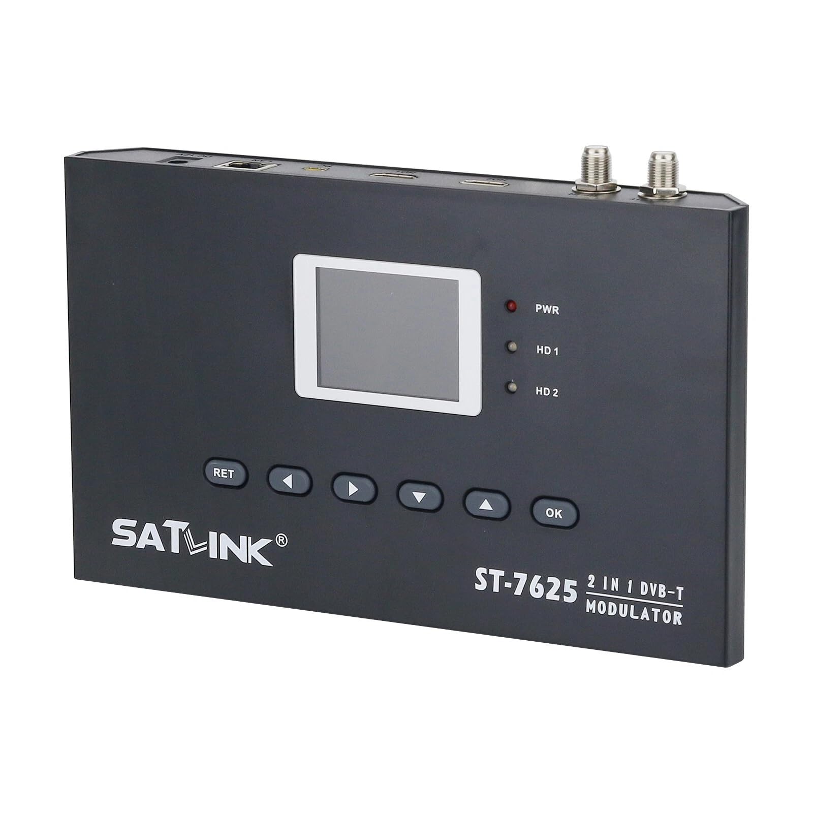 Satlink ST-7625 modulator telewizji cyfrowej DVB-T 100 ~ 860 MHz MPEG-4 AVC/H.264 modulacja wyjścia RF DVB-T