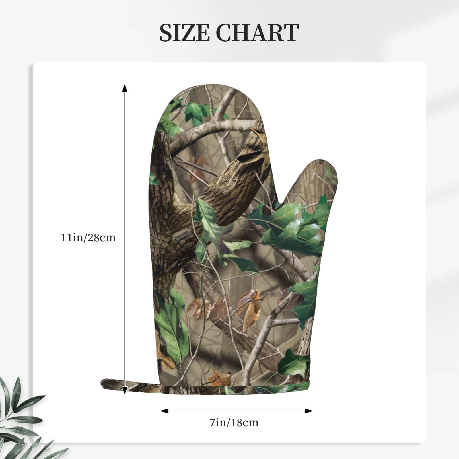 Hardwoods Gants de cuisine en silicone avec imprimé camouflage Vert