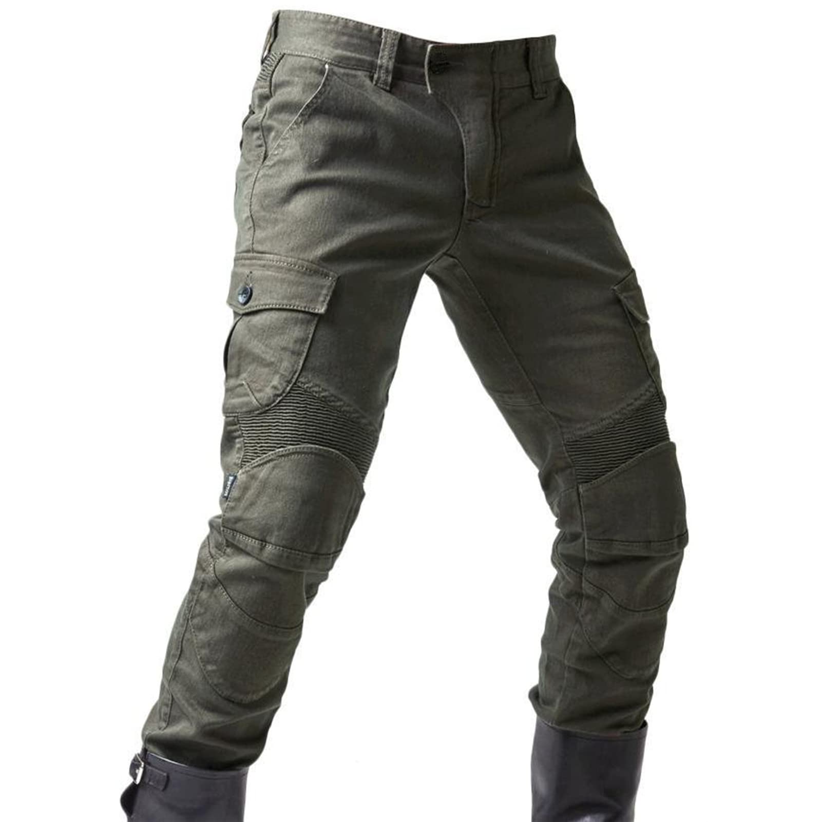 Jeans da Moto Pantaloni da Motociclista in Denim Impermeabili Protezione Impermeabile Pantaloni da Moto da Ciclismo Jeans da Motociclista Elasticizzati con 4 Protezioni