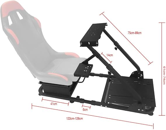 Fit Logitech G29 Thrustmaster Blue Stitch Black Cloth Racing Seat