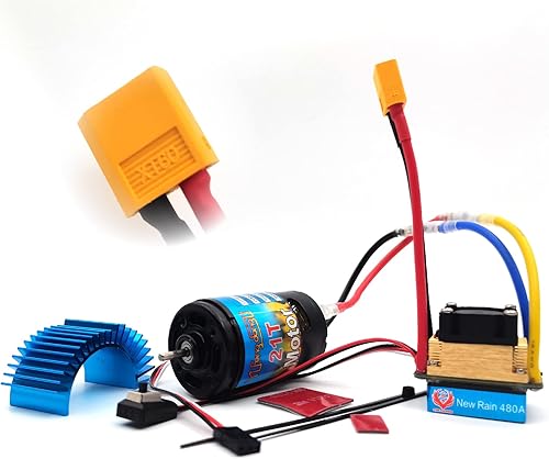 Controlador de velocidad ESC cepillado impermeable 480A con BEC de 5V3A para 110 RC Crawler SCX10 D91 Traxxas eBeddy ya HSP RC Motor de coche y RC