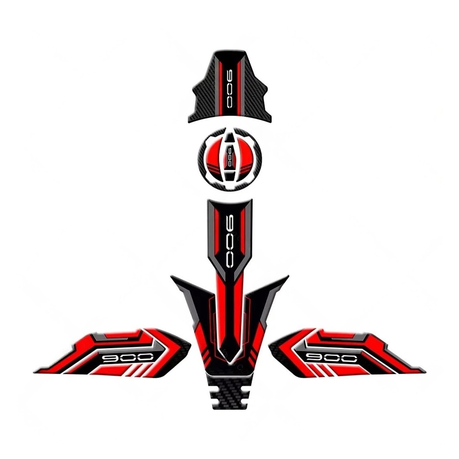 for Z900 Z900 Motorcycle Accessories Epoxy Resin Stickers Kit Waterproof Fuel Tank Pad Protection Sticker Full Set Fuel Tank Pads Motorcycle