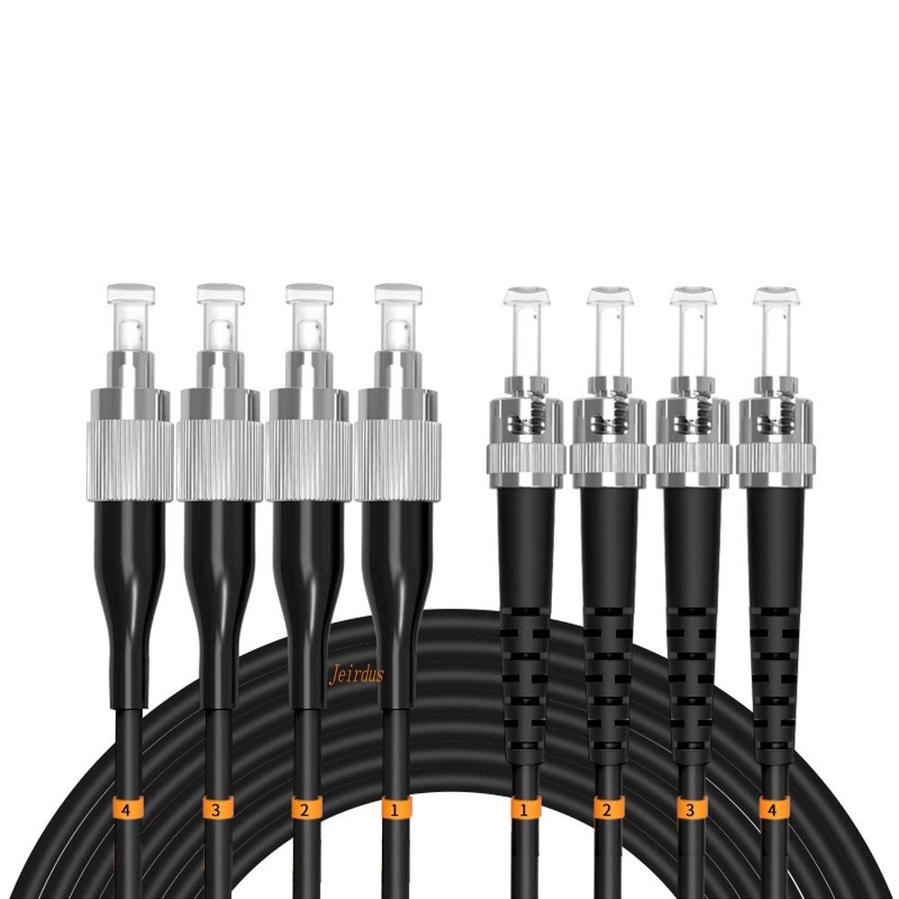 FC-ST Câble de raccordement optique à fibre optique pour extérieur blindé 4 cœurs 9/125 SM 40 m