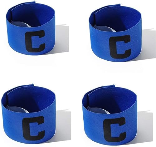 Wendy Mall 4pcs colorido jugador de fútbol deporte flexible deportes bandas ajustables capitán brazalete para niños y jóvenes