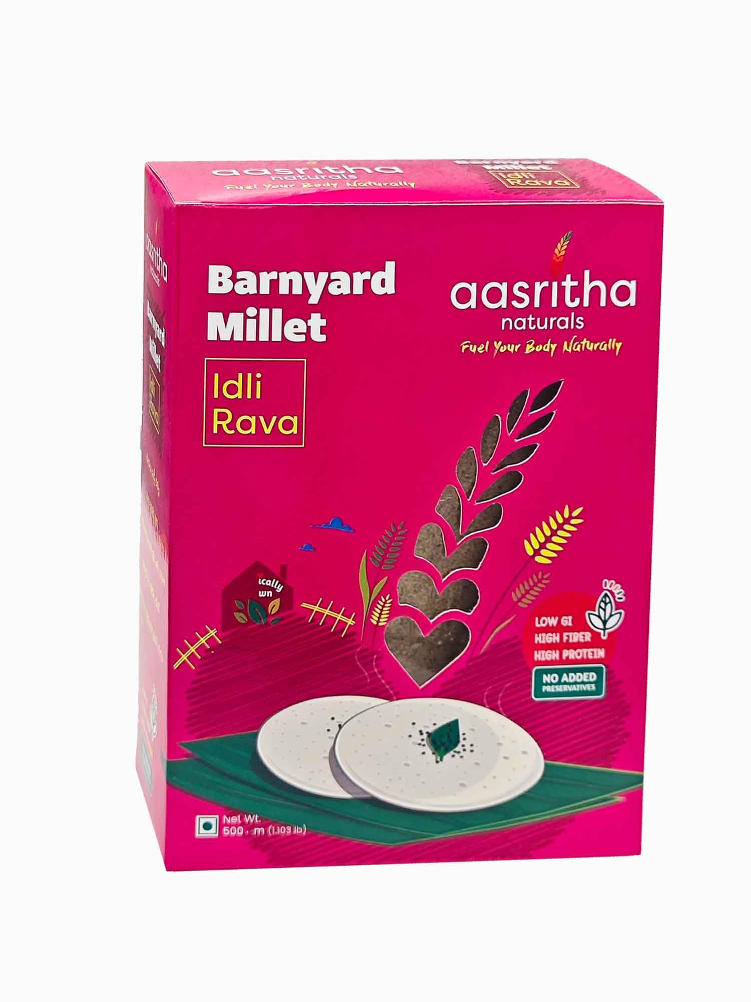 Aasritha Naturals Barnyard Millet Idli Rava (Udalu Rava) 500g (Pack of 1) | 100% Natural & Unpolished | Gluten-Free, High Fiber & Protein-Rich Superfood | Ideal for Healthy soft idli & Everyday Breakfast-image-34