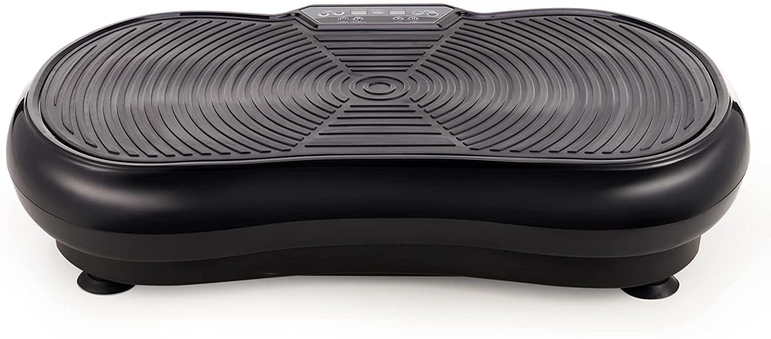 TENS Crazy fit Vibration Plate for Full Body Fitness Massager with Remote Control and Resistance Bands for Strength Training and Oscillating Platforms