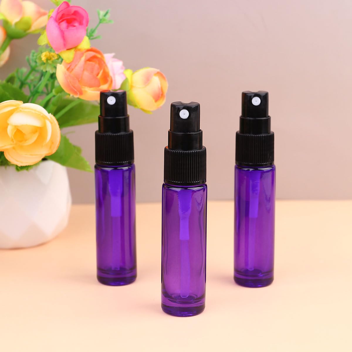 Artibetter 20 Botellas de Spray de Perfume Recargables de Vidrio de 10 Ml para Aceites Esenciales, Diseño Portátil y Compacto, Ideales para Viajes al Aire Libre