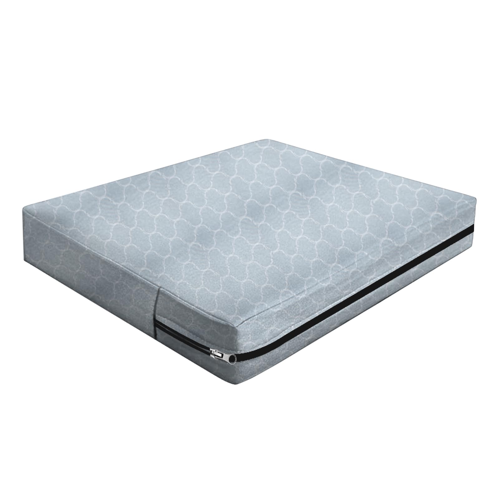 SYLC Outdoor Seat Cushion Covers with Zipped, Waterproof Rattan Furniture Cushion Covers, Sofa Upholstery Covers for Garden Patio Caravans Motorhome Bench (Grey print,65×65×10cm)