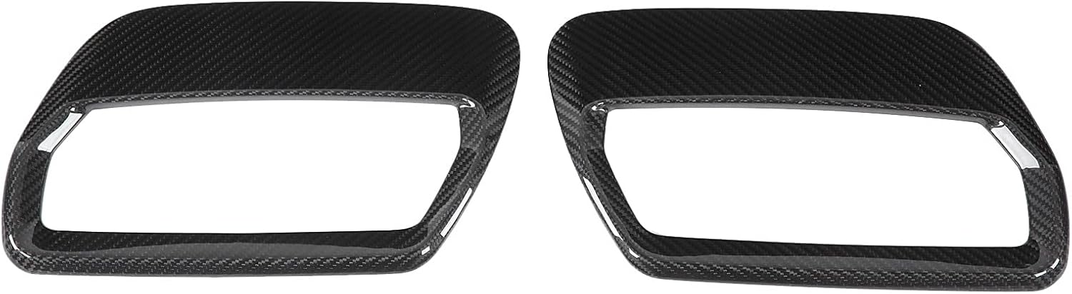 Car Intake Scoop Bonnet Vent Hood 2Pcs Dry Carbon Fiber Hood Air Vent Cover Bonnet Air Inlet Trim for 2019‑2021