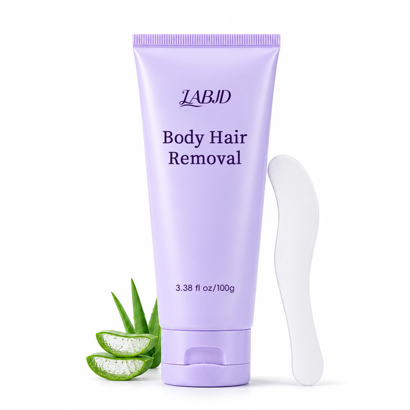 Body Hair Removal Cream for Women, Painless Depilatory Cream Removes Hair from Legs, Arms, Underarms, Stomach & Bikini Line, Includes Removal Spatula, 3.38 fl oz