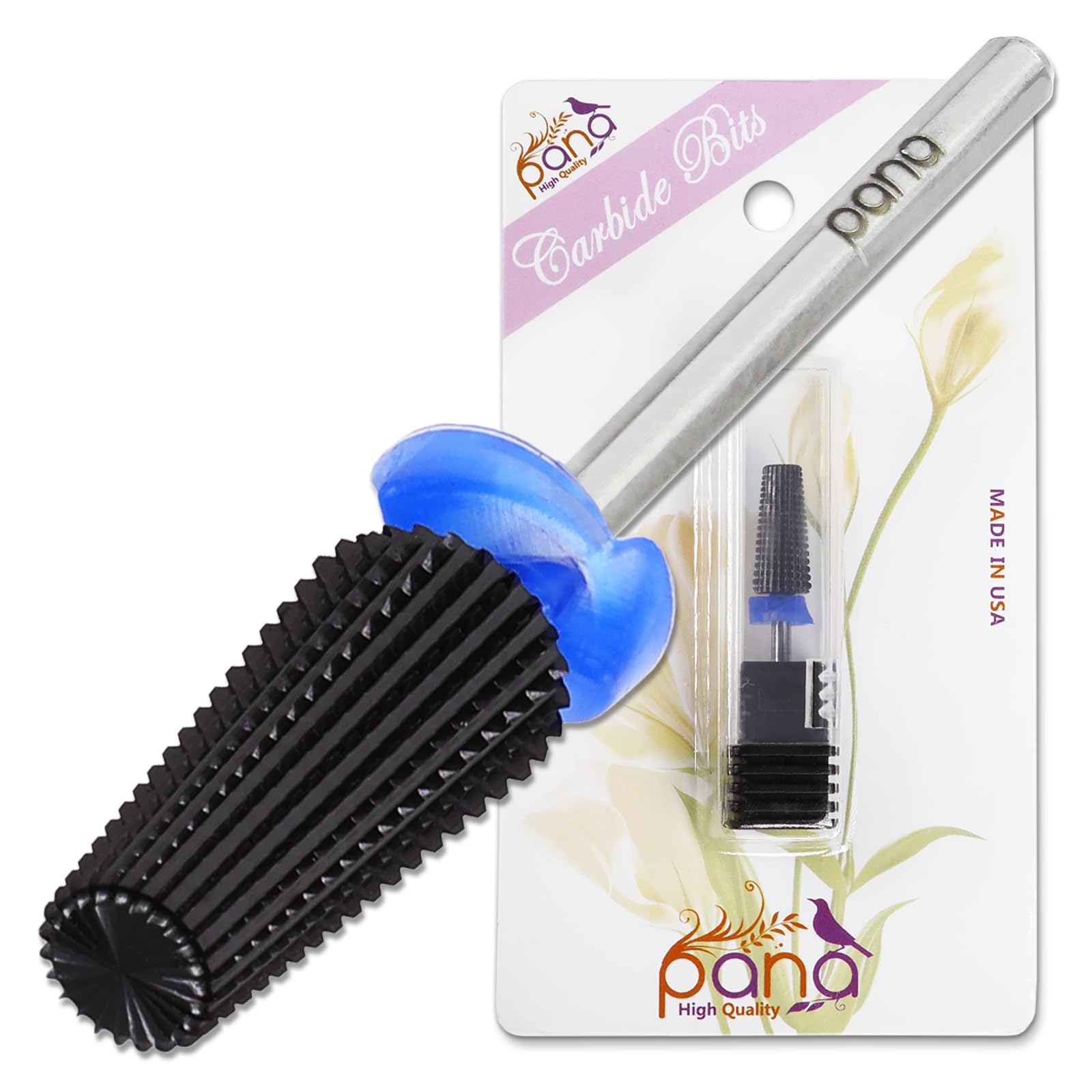 PANA 3/32" Shank 5-in-1 Nail Carbide Bit - (Triple Coarse - Medium Grit, DLC Black) - Two Way Rotate use for Both Left and Right Handed Fast Remove