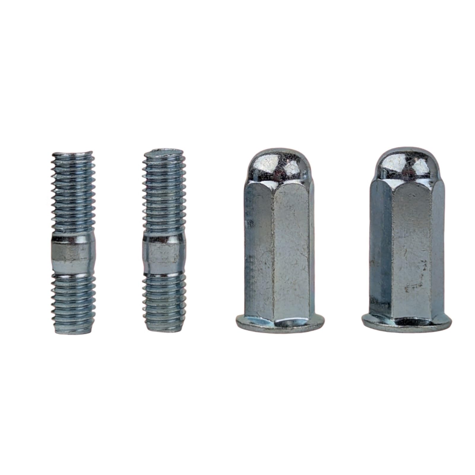 RedCap Set 2X Exhaust Cap Nuts and Studs M8x1.25 for 200cc GY6 EFI Engine B Block Compatible with Chinese Scooters ATVs Go Karts TaoTao Roketa Jonway Sunl Coolster and GY6-B Engines