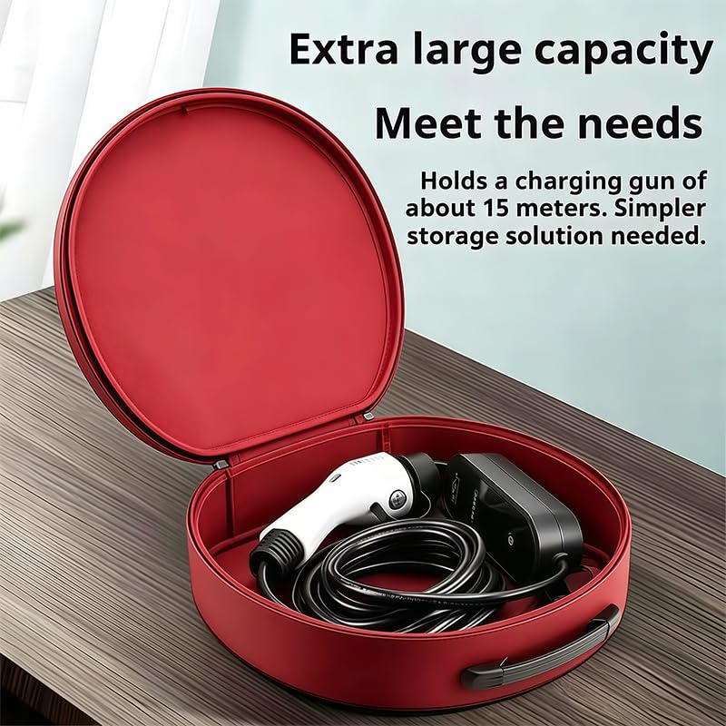 Borsa Cavo EV per Lucid Air Sapphire 2024-2026 Organizer Impermeabile | Custodia in pelle Nappa con chiusura a strappo posteriore per mantenere ordinati i cavi di ricarica nel bagagliaio.