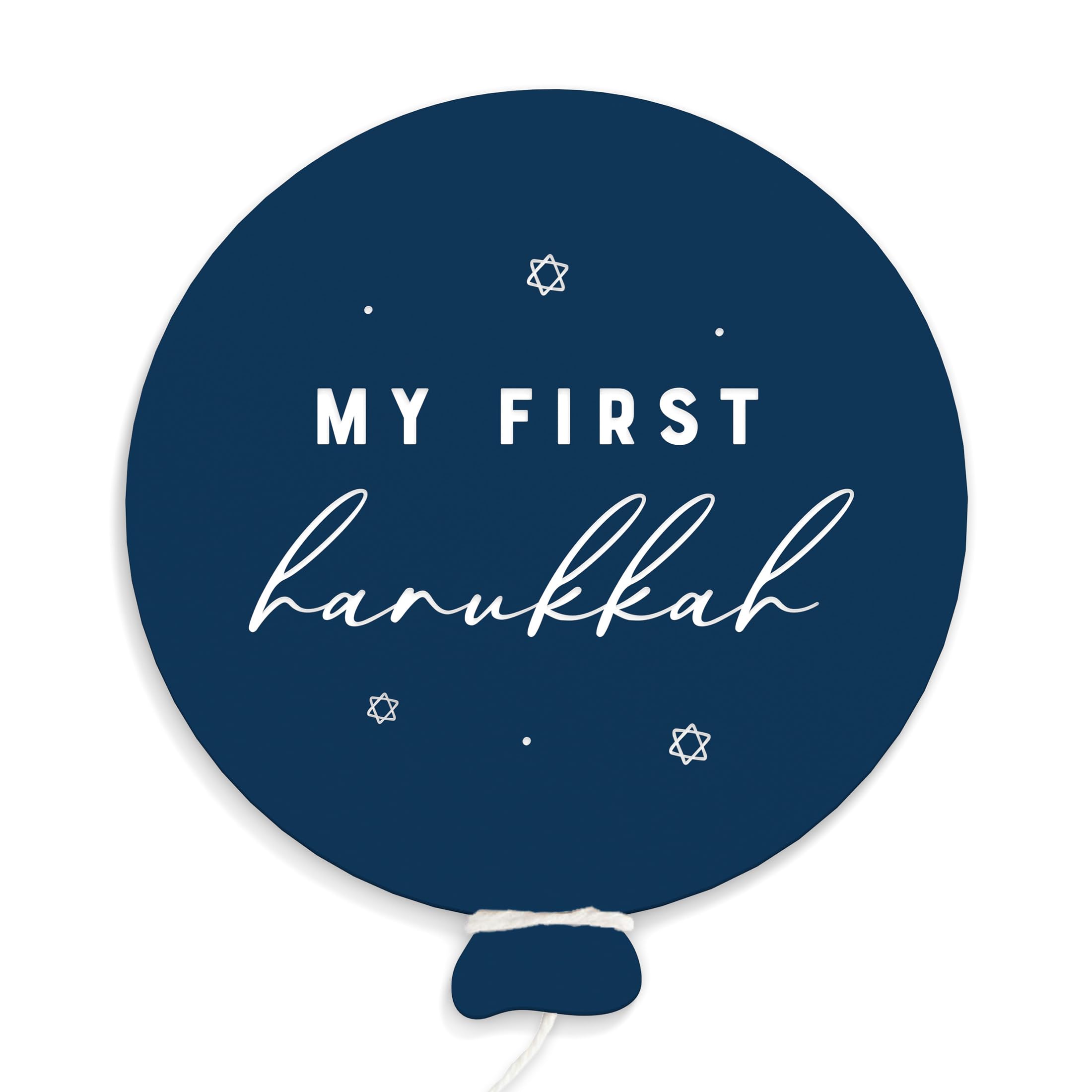 The Cotton & Canvas Co. My First Hanukkah Balloon Acrylic Milestone Card, Baby's First Year, Baby's First Holiday, Baby Shower, Newborn, Photoshoot Prop