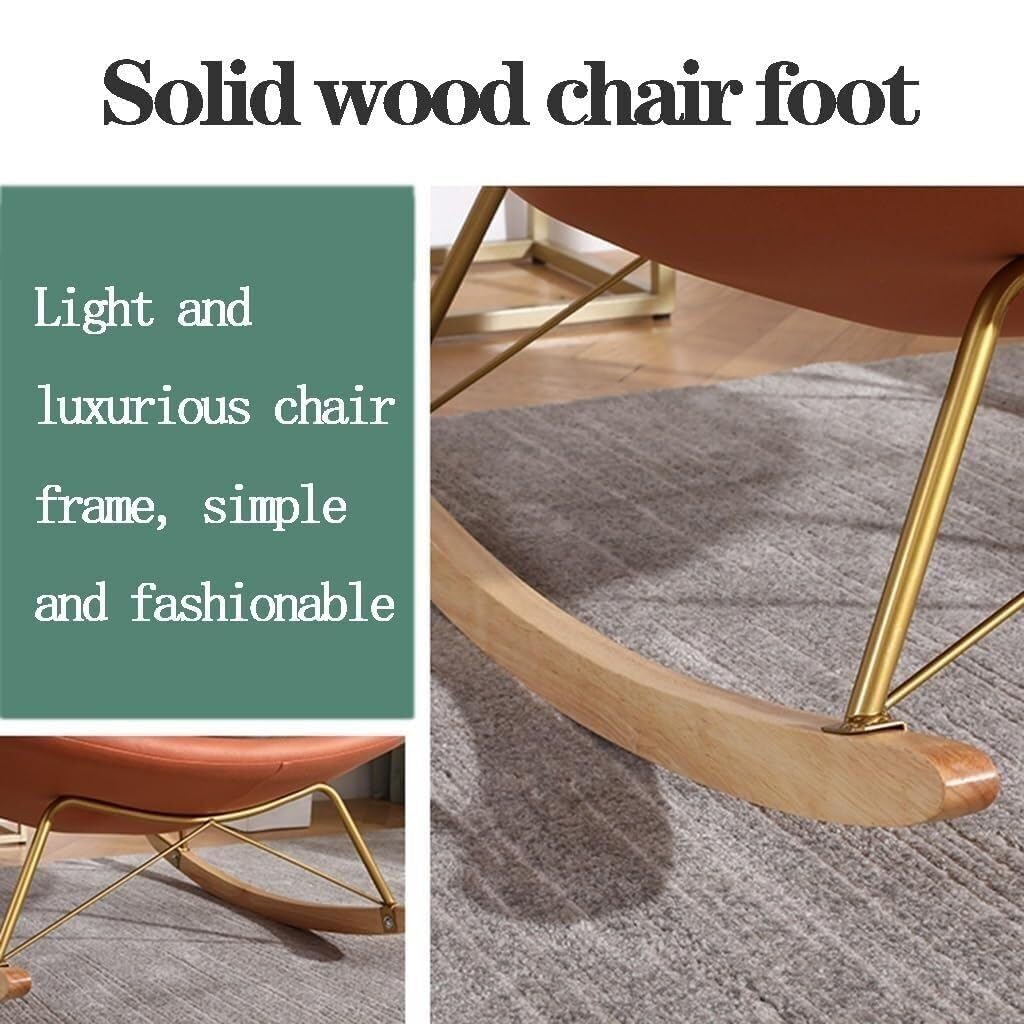 Generisch Moderner Schaukelstuhl mit Hocker – Bequemer Grauer Schaukelstuhl für Wohn- und Schlafzimmer, ideal zum Entspannen, Lesen und Relaxen.