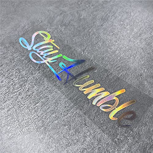 Image of Car Stickers for Stay Humble Auto Front Rear Windshield Window Decal Vans Truck Window Tail Decoration (Laser, 500x125mm)