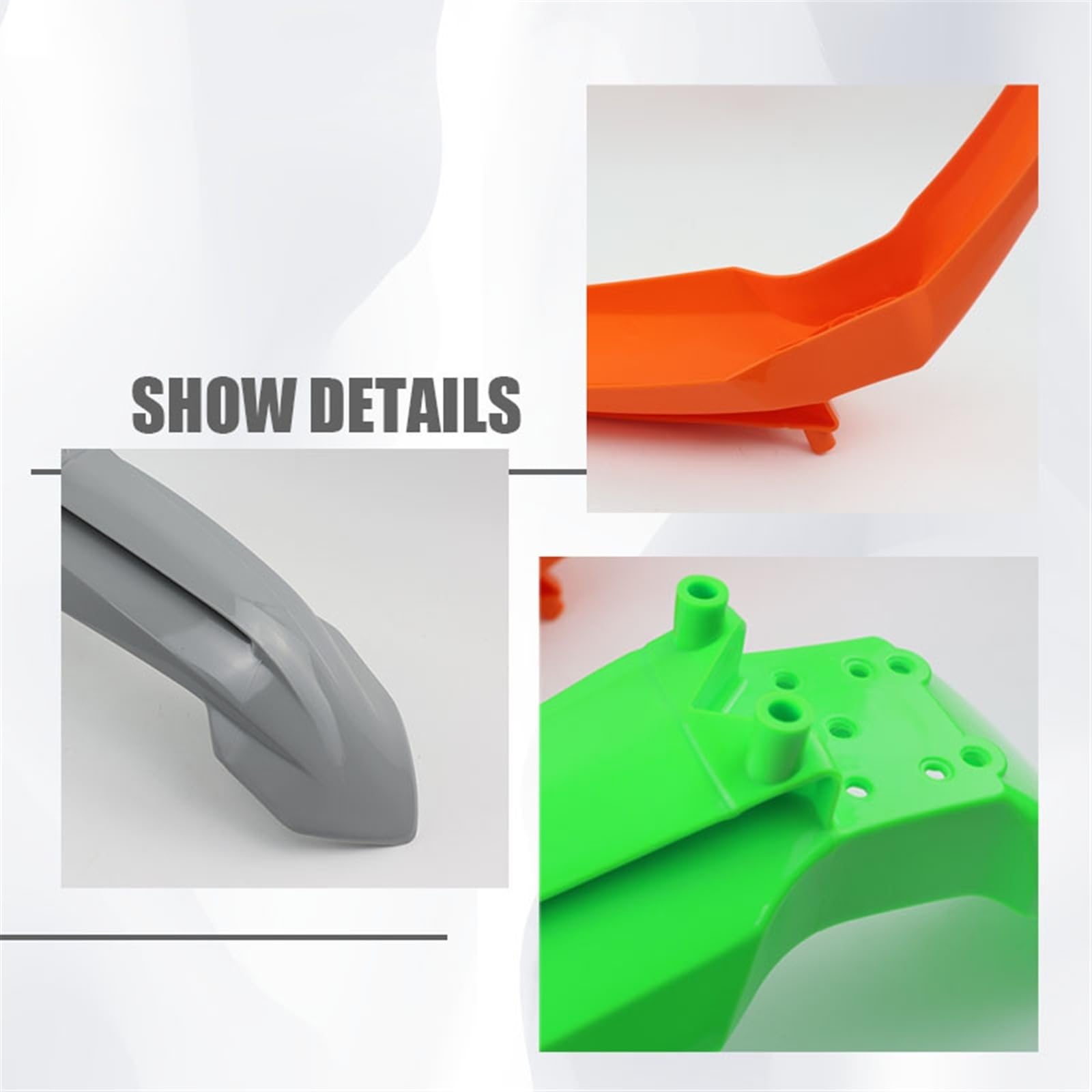 Zestaw przedniego błotnika motocykla Błotnik Fairing Body Kit KT65 Dirt Bike Część ciała Osłona przeciwbłotna Akcesoria ochronne Zestaw owiewek błotnika błotnika(1212-K65-RD)