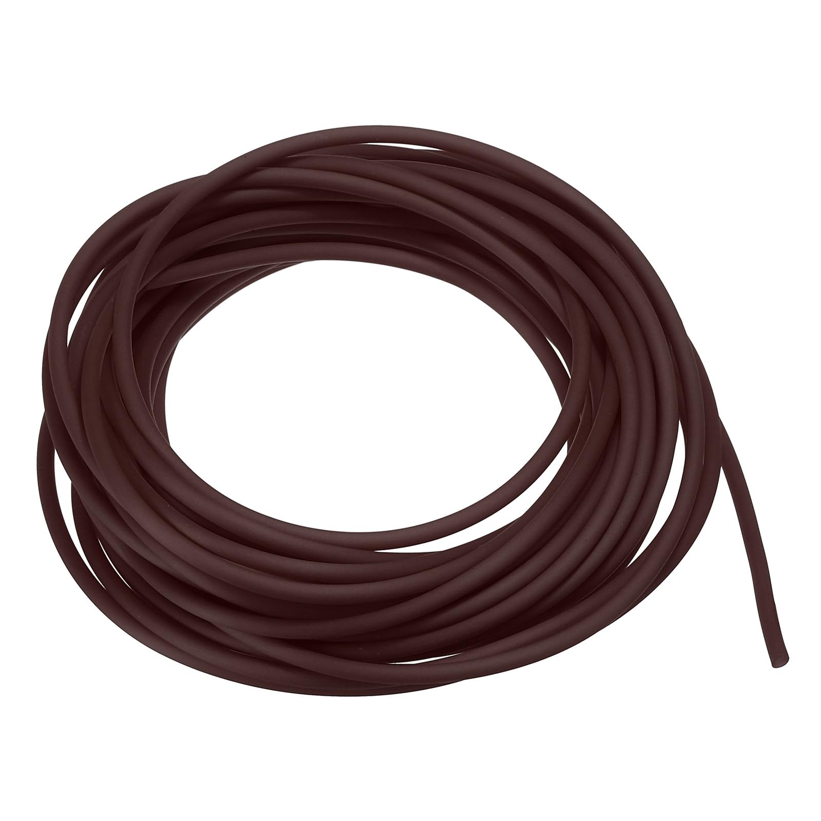 PATIKIL Rubber Cord Tube, 16ft Silicone Hollow Tubing 2mm OD 1mm ID for DIY Craft Beading Necklaces Bracelet, Brown