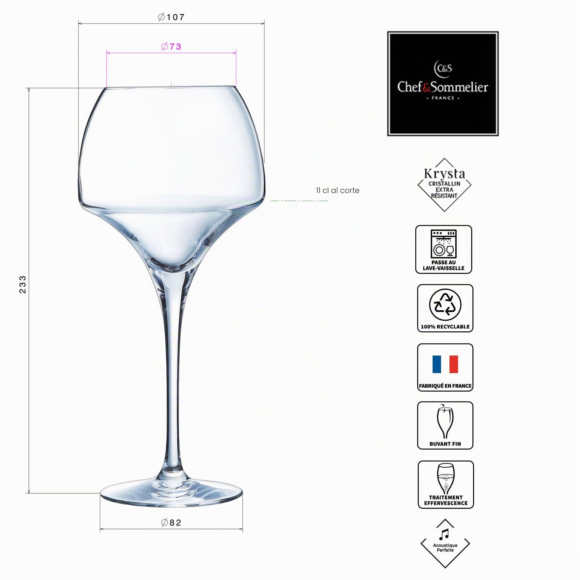 Chef & Sommelier Vaso de pie 55 cl Open Up