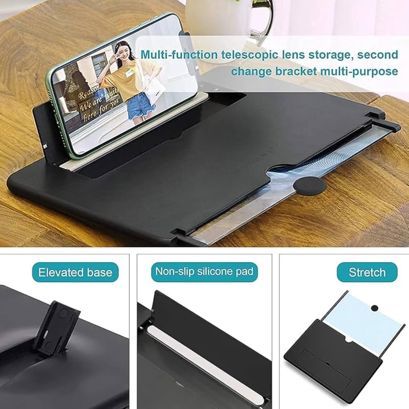 Image of Lapras ๐๐-๐๐๐๐ซ ๐๐จ๐ง๐ -๐๐ข๐๐ ๐๐๐ซ๐ซ๐๐ง๐ญ๐ฒ, 12 Inch Mobile Screen Expander Foldable Phone Screen Enlarger with Adjustable Stand for Movies Video Watching Reading