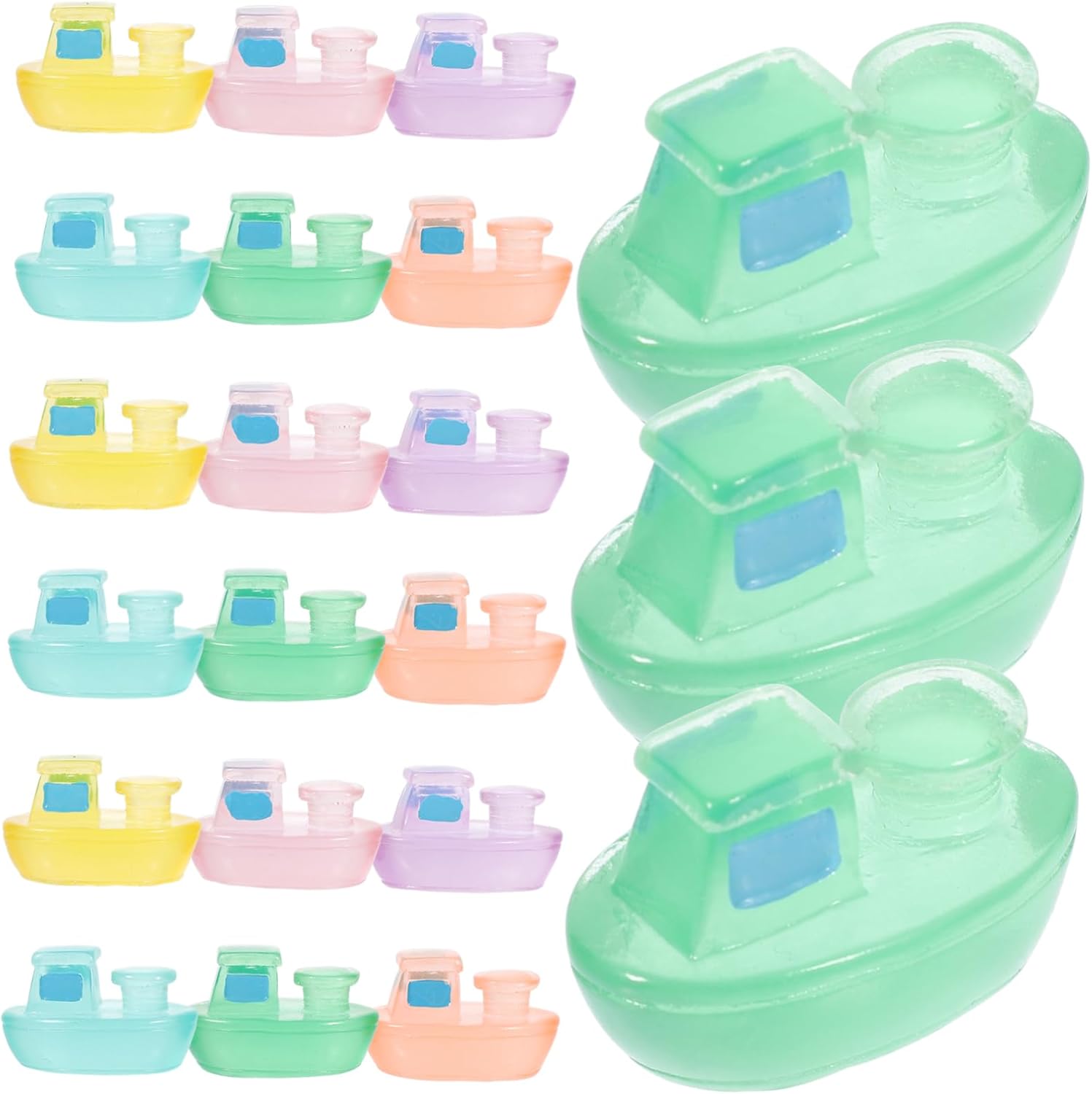 SUPVOX 120pcs Miniature Glow Dark Cruise Ship Ornaments for Aquariums and Gardens Adorable Landscape Decor for Home Lawn and Park Decoration