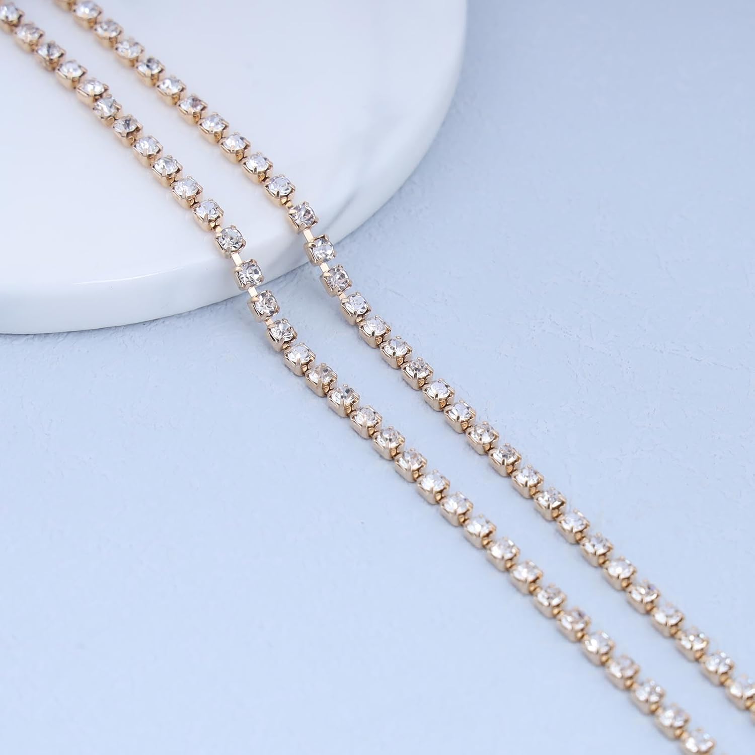 YienDoo Boho Crystal Tennis Necklace Choker Sparking Red Rhinestone Heart Pendant Necklaces Pave Crystal Heart Charm Necklace Statement CZ Bridal Wedding Necklace Jewelry for Women and Girls - Image 5