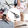 Homlynn Fabric Scissors 25.5cm - Tailor Scissors For Black Cut Fabric Clothing Leather Right Hand