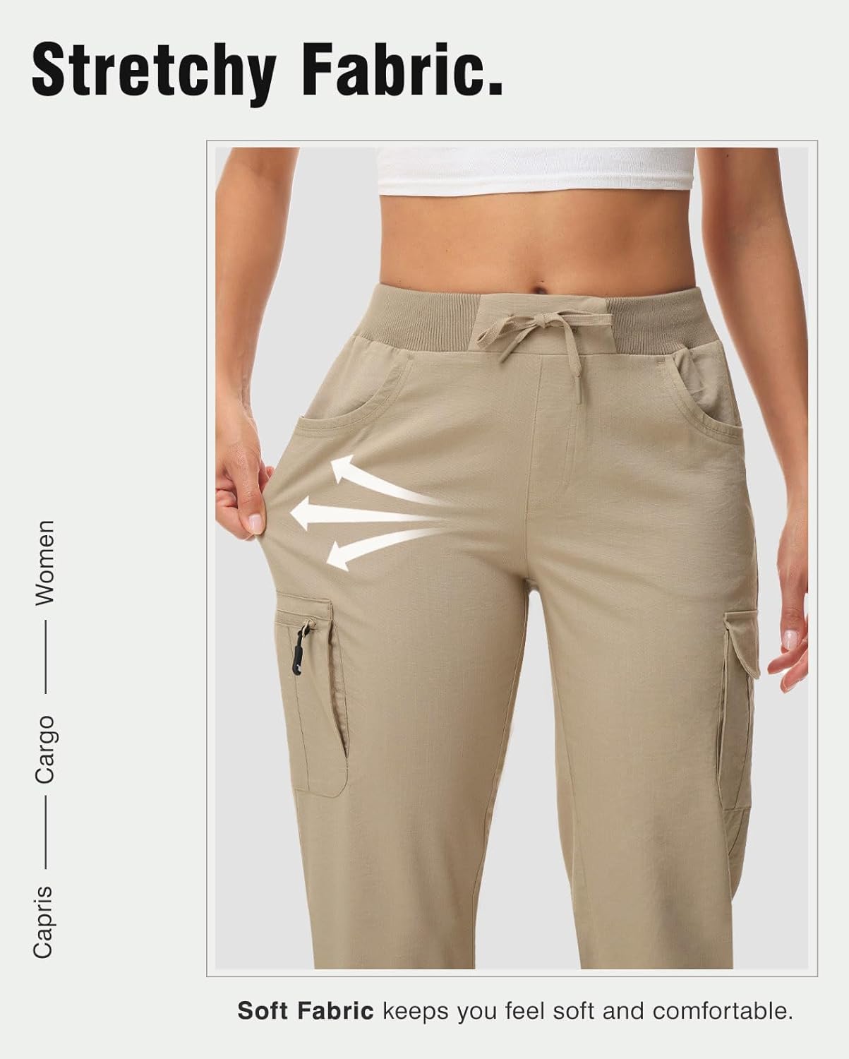 TBMPOY Women's Cargo Hiking Capris Pants - Image 5