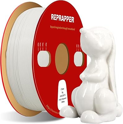 21 – Reprapper White PVB Filament for 3D Printer – Print Like PLA Filament 1.75mm Easy Smoothable Post Polishing with IPA Alcohol Smooth Finish 1…